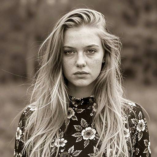 Sepia Portrait of a Young Woman