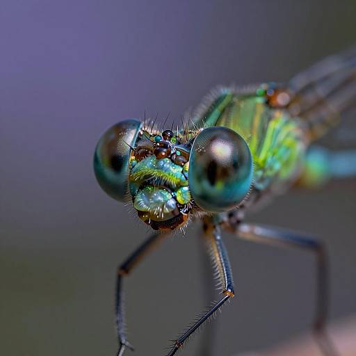 Intricate Ultra-Macro of Damselfly Face