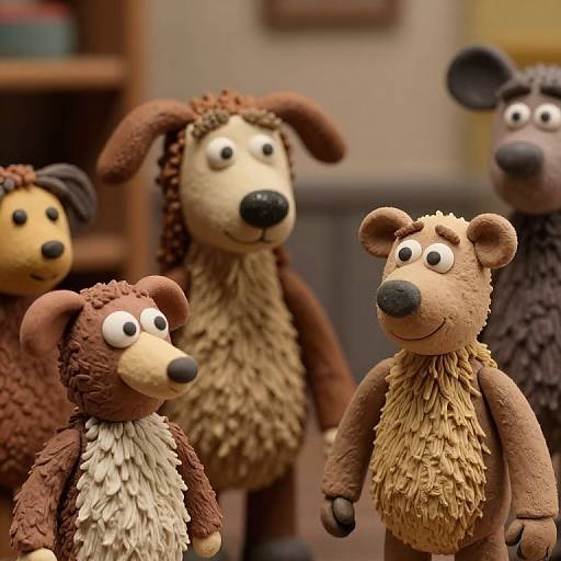Aardman-Style Cozy Clay Animal Close-Up