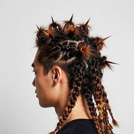 Bold Fusion of Dreadlocks and Braids