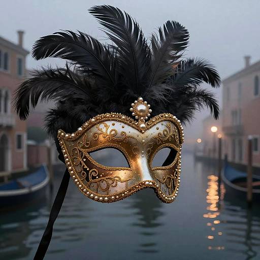 Venetian Carnival Mask with Smog