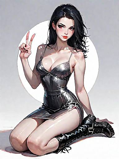 Contemporary Chic Metallic Slip Dress Full-Body