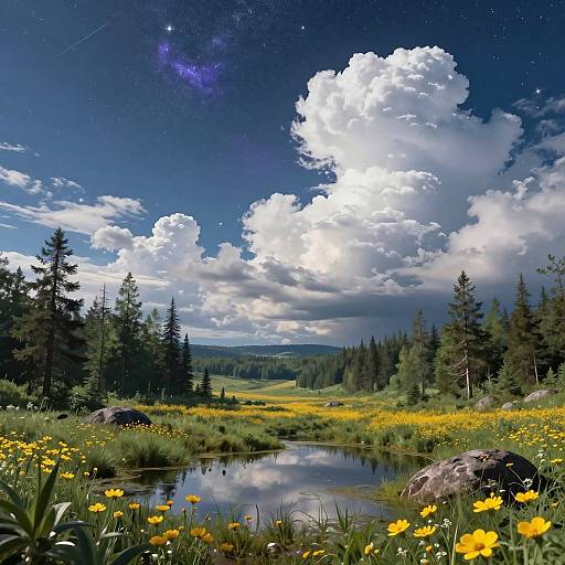 Psychedelic Ultra-Detailed Natural Landscape