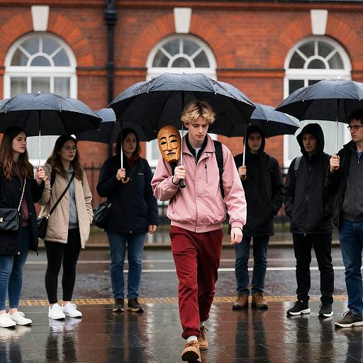 Rainy Day in London with Colorful Fashion
