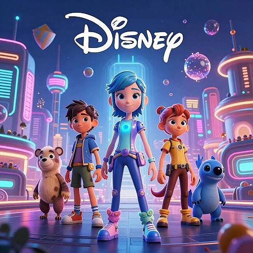 Futuristic Disney AI Movie Poster