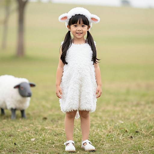 Cute Child in Sheep Costume