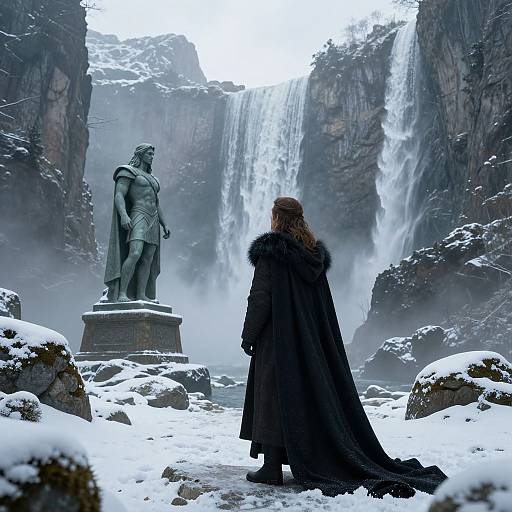 Majestic Winter Celtic Fantasy Scene