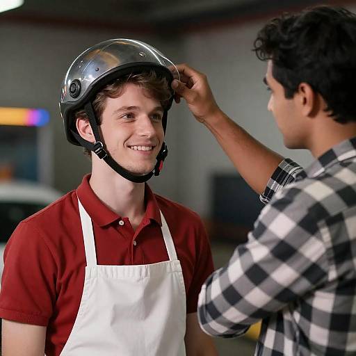 Warm Encounter in a Colorful Setting