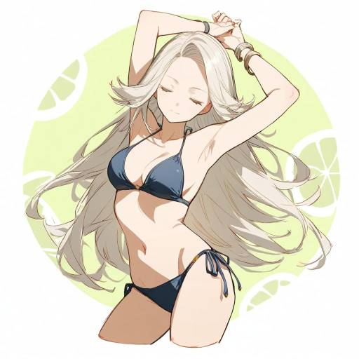 Swimsuit Sketch of Bravely Default II Girl