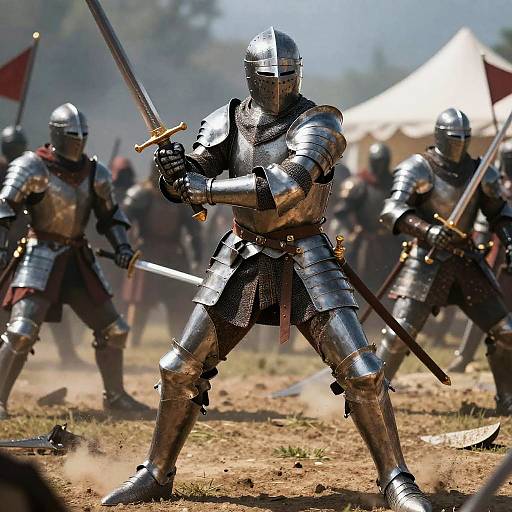 Dynamic Medieval Knight Sword Poses