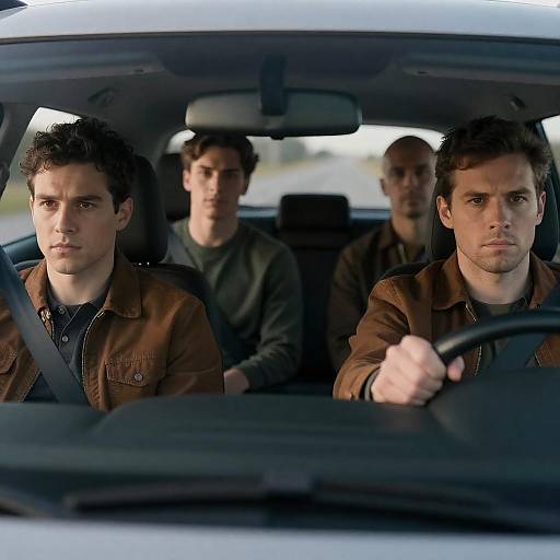 Four Men in a Car: Expressions Captured