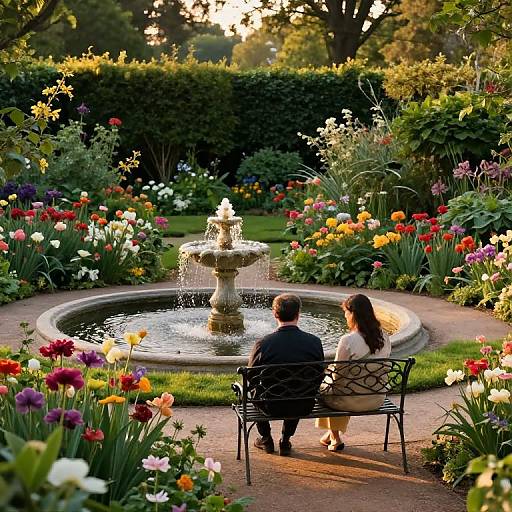 Romantic Evening Garden Scene