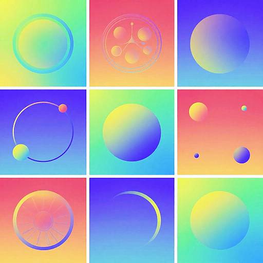 Vibrant Abstract Futuristic Digital Art