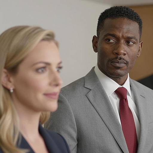 Serious Encounter: Man and Woman Portrait