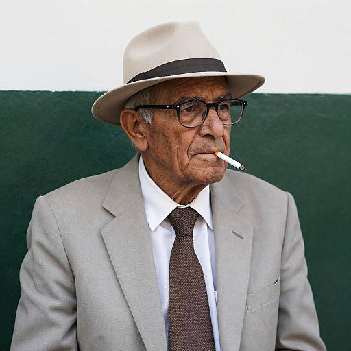 Stylish Elderly Man Portrait