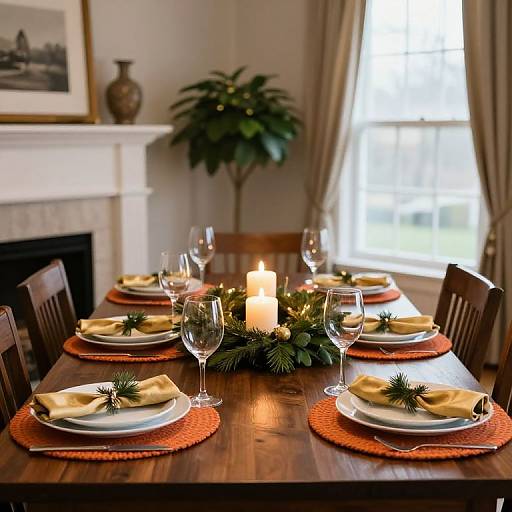 Cozy Festive Dining Room Ambiance