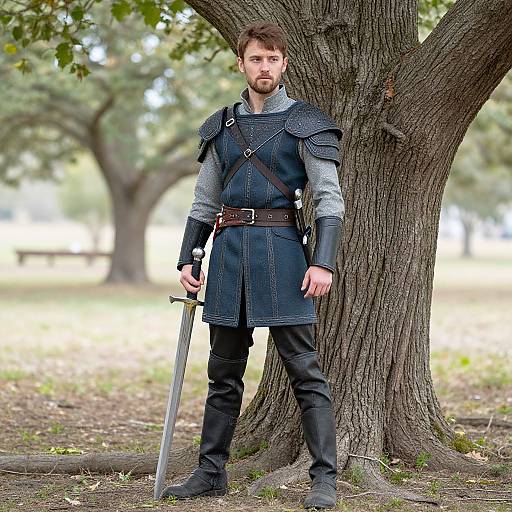 Ryder in Armor with Sword Outdoors