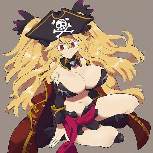 Illustration of Anne bonny (fate), fate (series) in the style of Furukawa (yomawari)