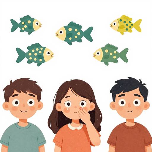 Surreal Polka-Dotted Fish Attack