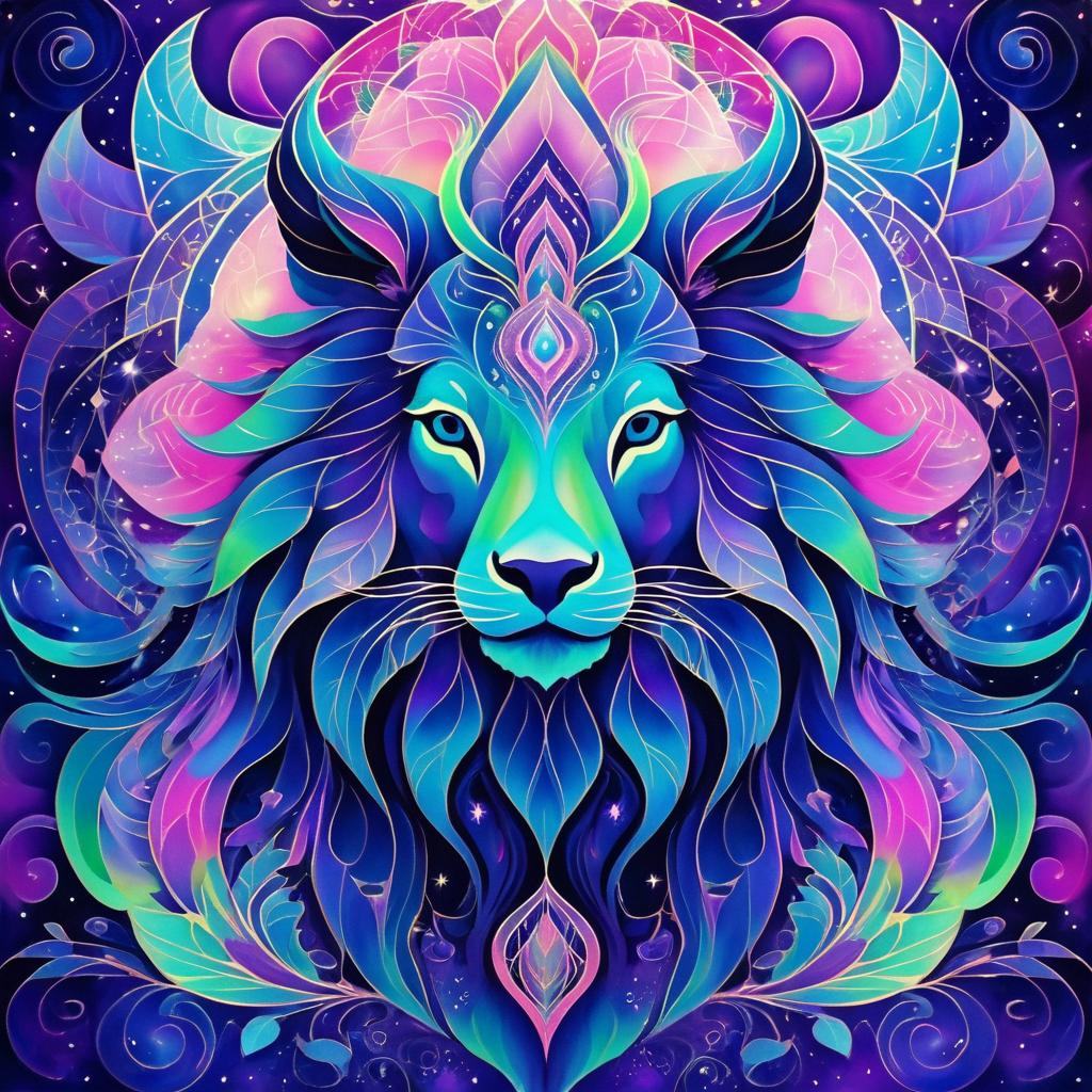 Mystical Cosmic Spirit Animal Artwork