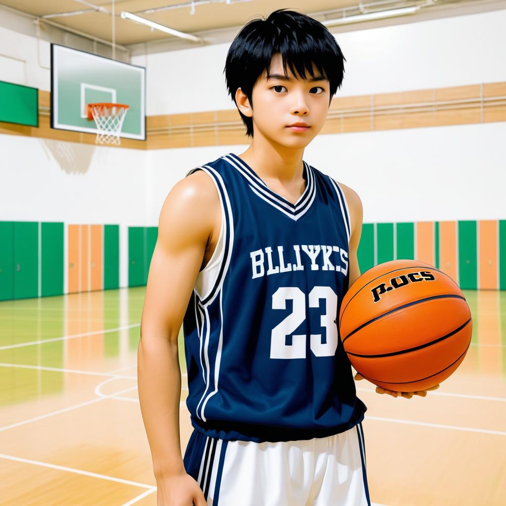 Manga Style High School Basketball Star