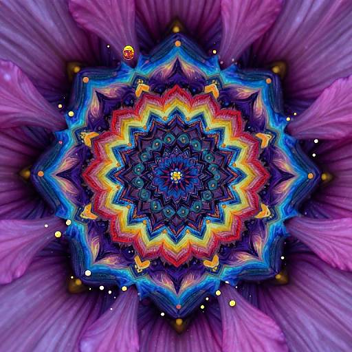 Psychedelic Mandala Microcosm Art