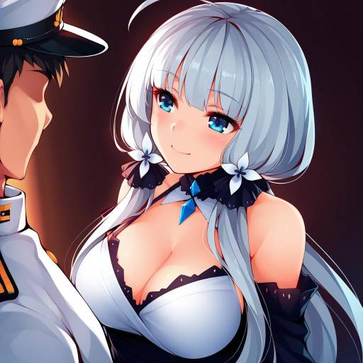 Illustration of Admiral (warship girls r), warship girls r in the style of Ricegnat