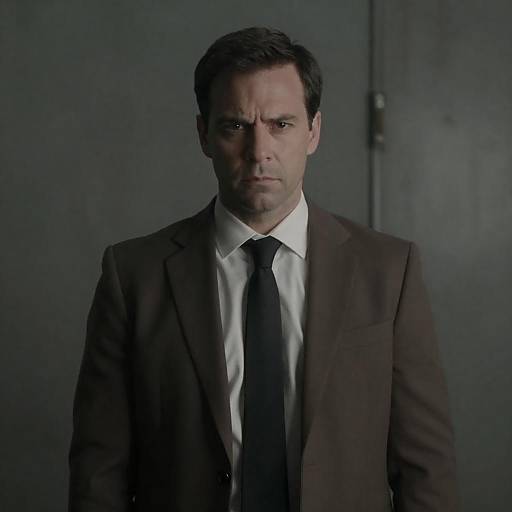 Moody Industrial Portrait of Stern Man