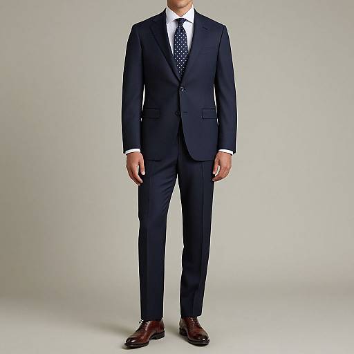 Sophisticated Man in Classic Navy Suit
