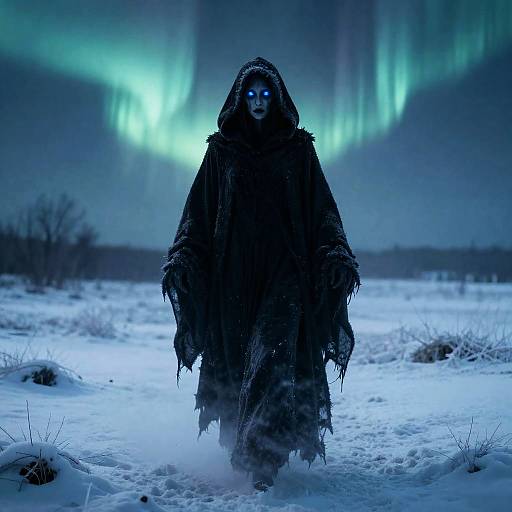 Spectral Wraith in Frozen Wasteland