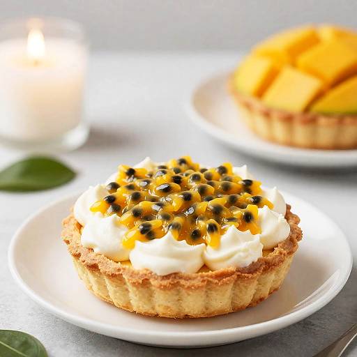 Mango and Passionfruit Tart Still Life