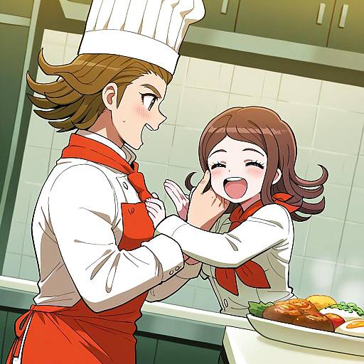 Illustration of Hanamura teruteru, danganronpa (series) in the style of Dede (qwea 00000)