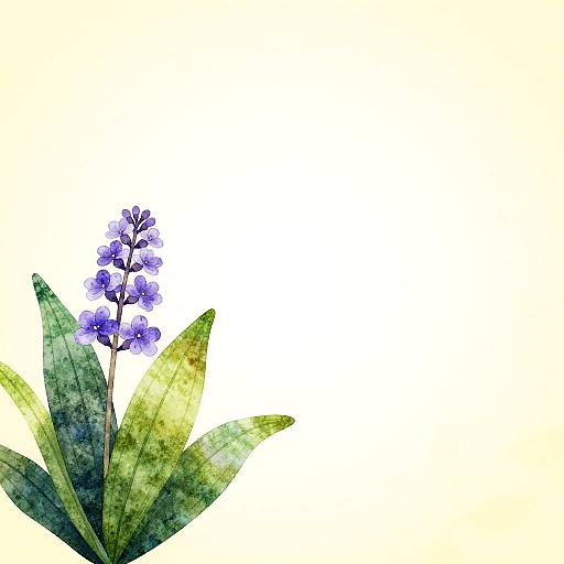 Watercolor Illustration of Lush Plant