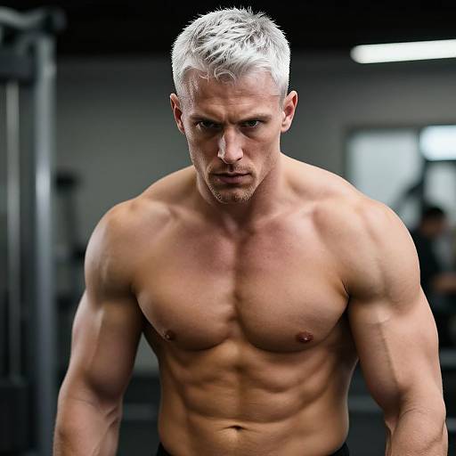 Fit European Man Gym Portrait