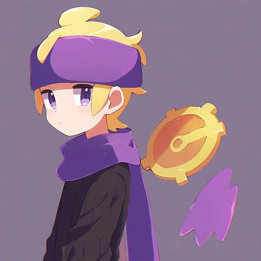 Illustration of Morty (pokemon), pokemon in the style of Mamyouda