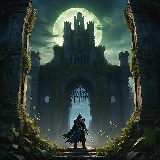 Godfrey in Twilight Ruins Artwork Godfrey in Twilight Ruins Artwork