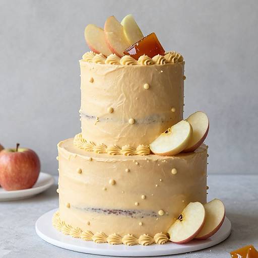 Three-Tiered Semi-Naked Apple Cake