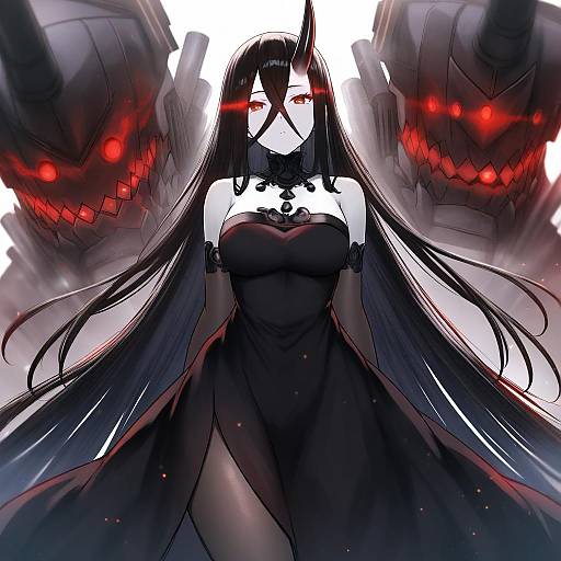 Illustration of Battleship water oni, kantai collection in the style of Hoshimiya aki