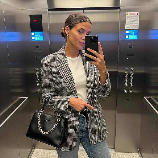 Woman Taking Elevator Selfie