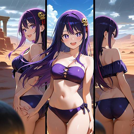 Vibrant Anime Film Poster of Hoshino Ai