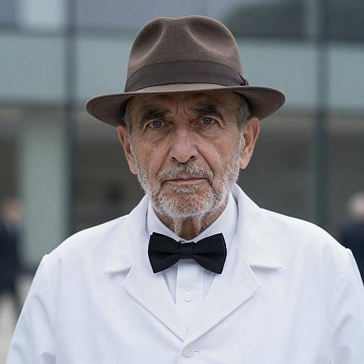 Elderly Man in Fedora, Urban Portrait