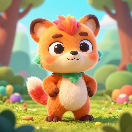 Colorful 3D Cartoon Animal Avatar