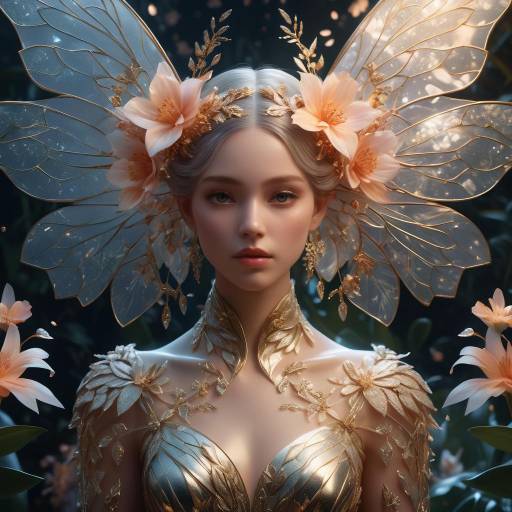 Ethereal Fairy Portrait in Luminous Gown Ethereal Fairy Portrait in Luminous Gown