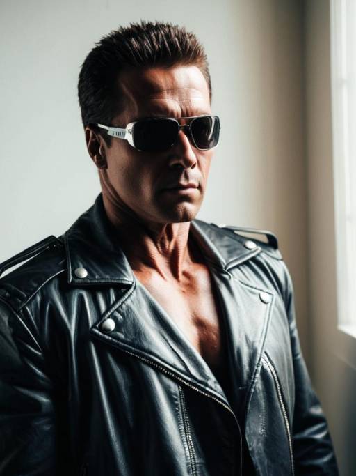 Man in Terminator Cosplay Costume