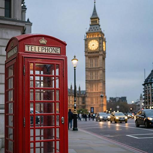 Dusk in London: Telephone Booth & Big Ben