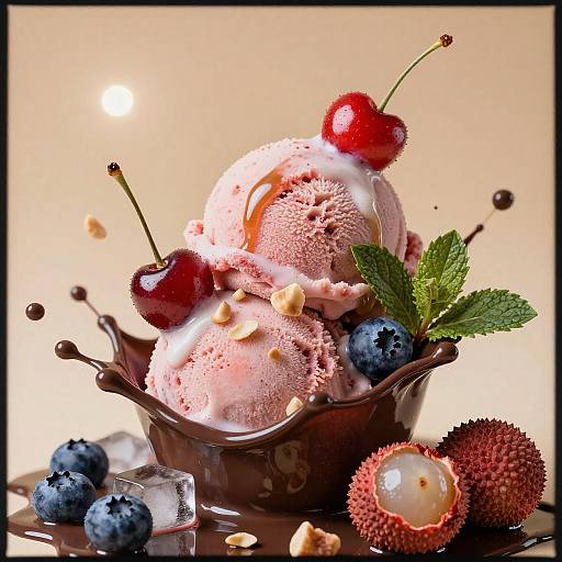 Chiaroscuro Strawberry Ice Cream Explosion