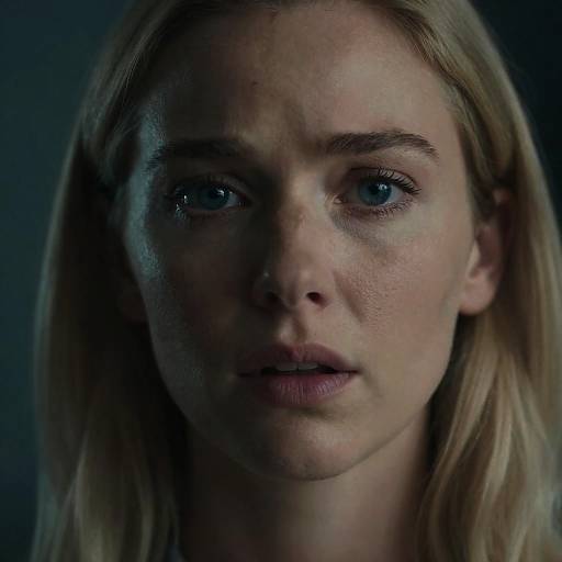 Close-Up of Concerned Blonde Woman