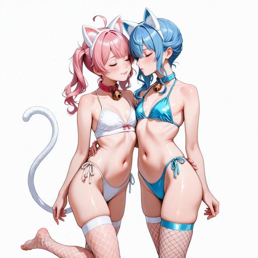 Virtual YouTubers in Swimsuits and Thighhighs
