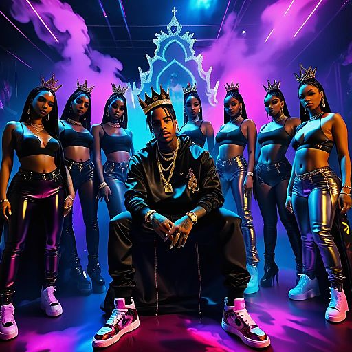 Travis Scott Crowned in a Traphouse Scene Travis Scott Crowned in a Traphouse Scene
