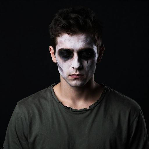 Somber Portrait of a Pale Young Man